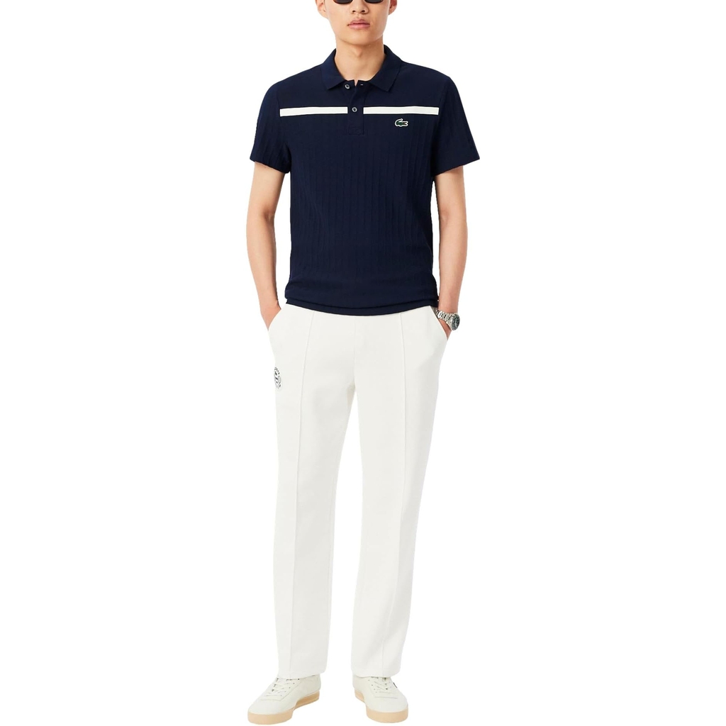 Áo Polo Lacoste Nam Chính hãng - Ultra Dry Badge Accent - Màu navy | JapanSport DH8960-51-525
