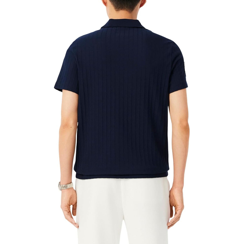 Áo Polo Lacoste Nam Chính hãng - Ultra Dry Badge Accent - Màu navy | JapanSport DH8960-51-525