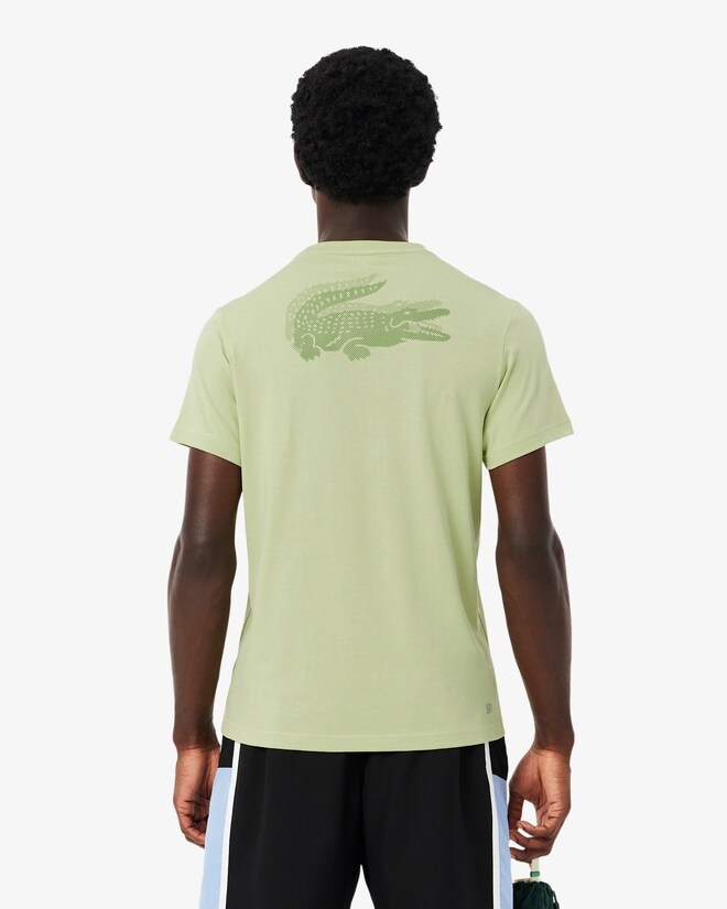 Áo Phông Lacoste Nam Chính hãng - Ultra Dry Crocodile Graphic Sport T-shirt - Màu xanh | JapanSport TH0003-51-6l4