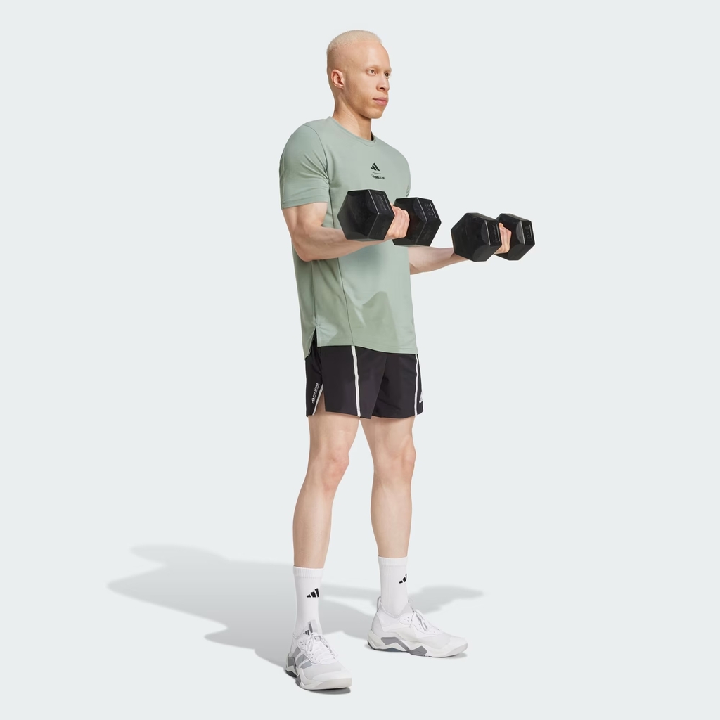Áo Phông Adidas Nam Chính Hãng - Les Mills Graphic Short-Sleeve T-Shirt - Màu Xanh | JapanSport JW1741