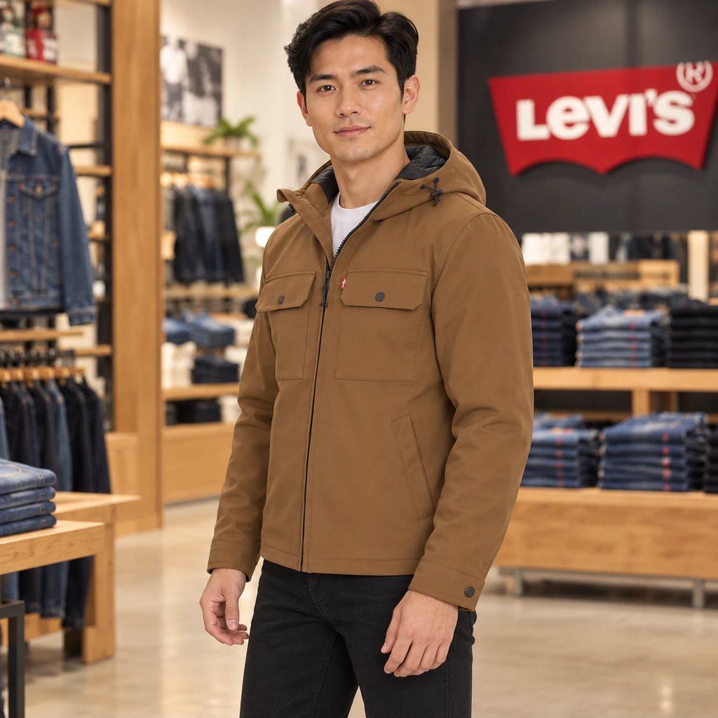 Áo Khoác Levi's Chính Hãng -  Men's Ripstop Softshell Jacket - Màu Nâu | JapanSport LM5RP136-brn