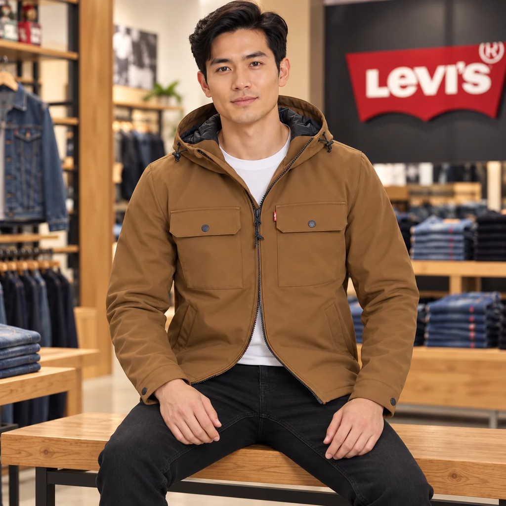 Áo Khoác Levi's Chính Hãng -  Men's Ripstop Softshell Jacket - Màu Nâu | JapanSport LM5RP136-brn