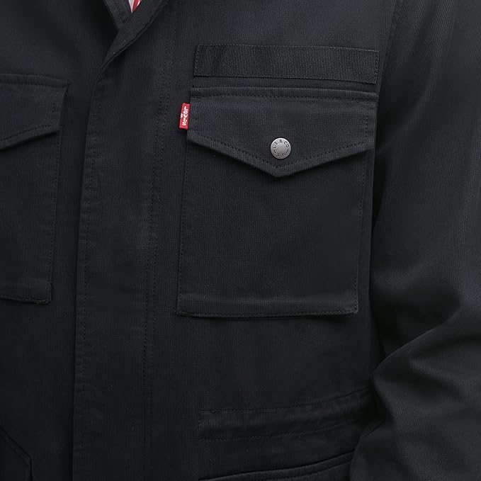 Áo Khoác Levi's Chính Hãng - Cotton Four Pocket Unlined Military Jacket - Màu Nâu Đậm | JapanSport LM1RC766-blk