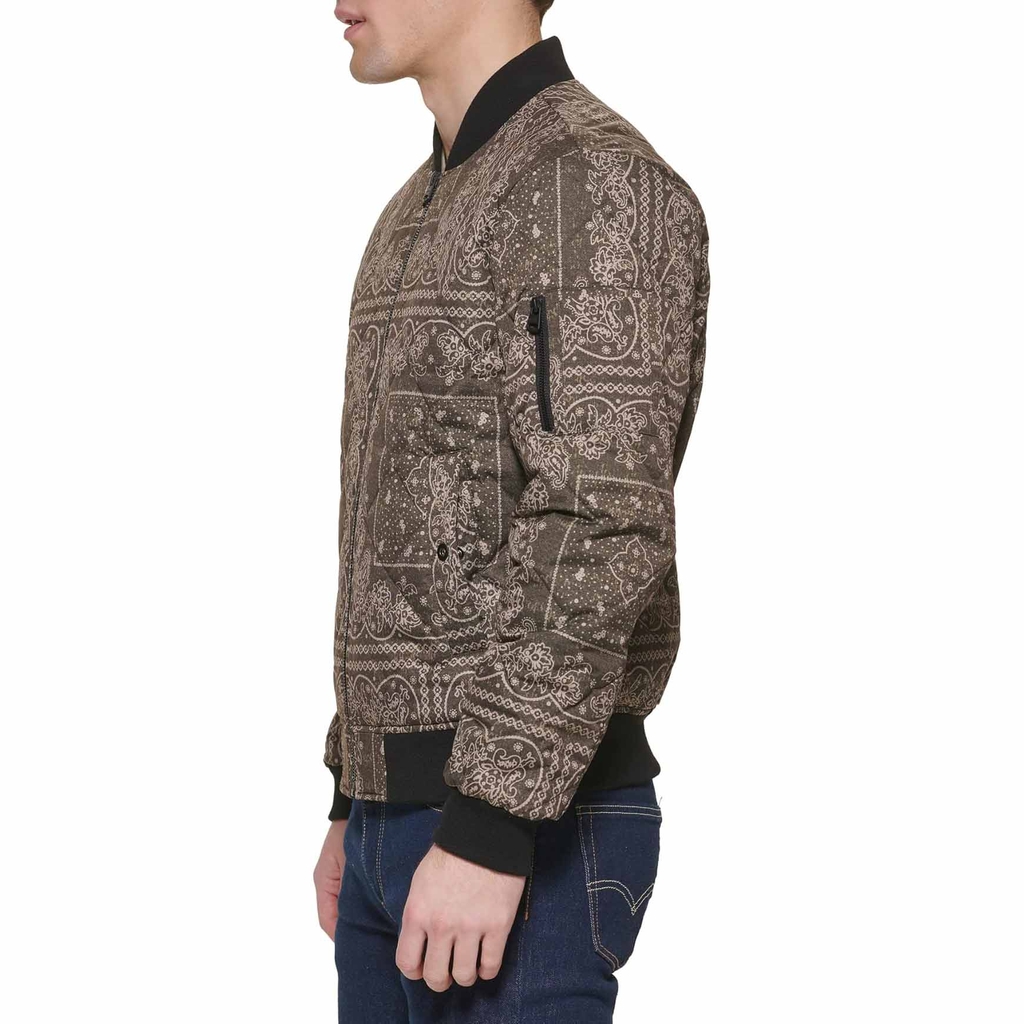 Áo Khoác Levi's Chính Hãng -  Diamond Quilted Bomber - Màu Olive | JapanSport LM2RP388-olb
