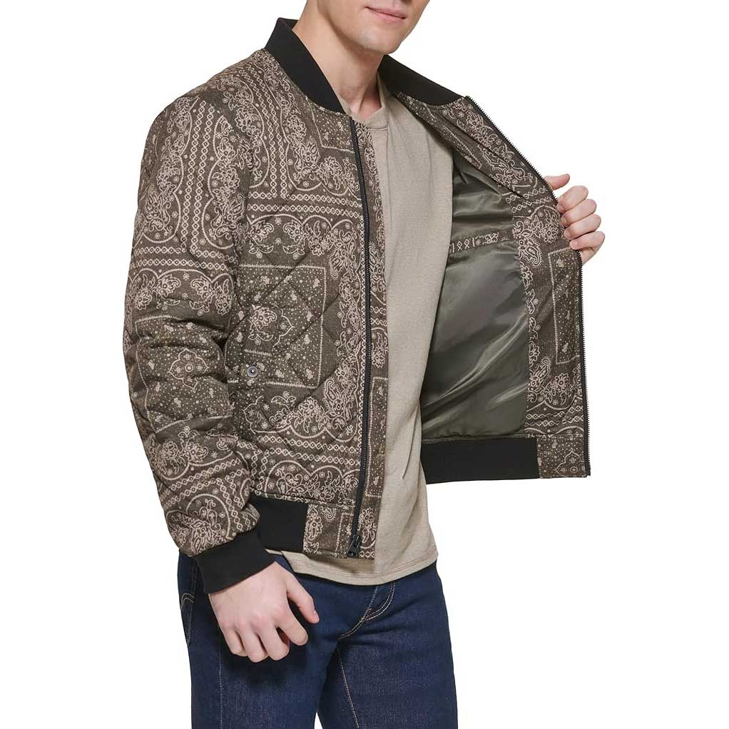 Áo Khoác Levi's Chính Hãng -  Diamond Quilted Bomber - Màu Olive | JapanSport LM2RP388-olb