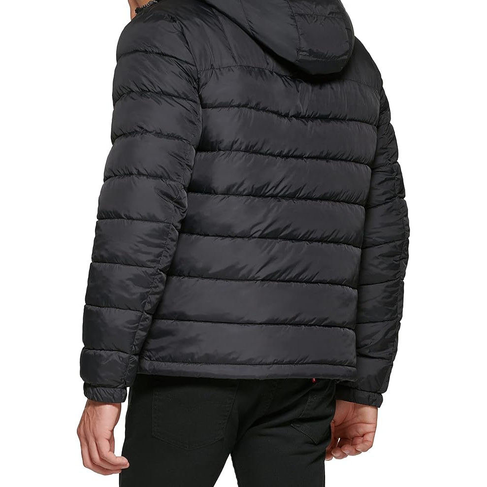 Áo Khoác Levi's Chính Hãng - Quilted Puffer with Sherpa Lined Hood - Màu đen | JapanSport LM2EN076-BLK