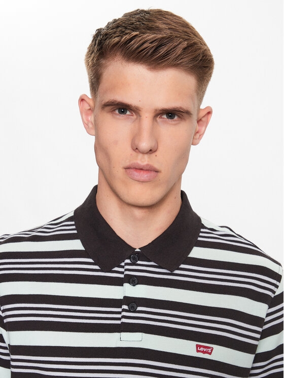 Áo Polo Levi's Chính Hãng - Housemark Polo - Màu Đen/Trắng/Xanh | JapanSport 35883-0115