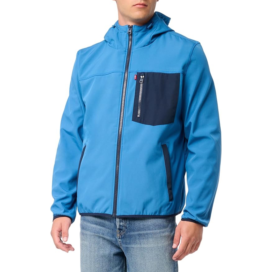 Áo Khoác Levi's Chính Hãng - Water-Resistant Soft Shell Active Hooded Jacket - Màu Xanh | JapanSport LM2RP157-Dark Blue