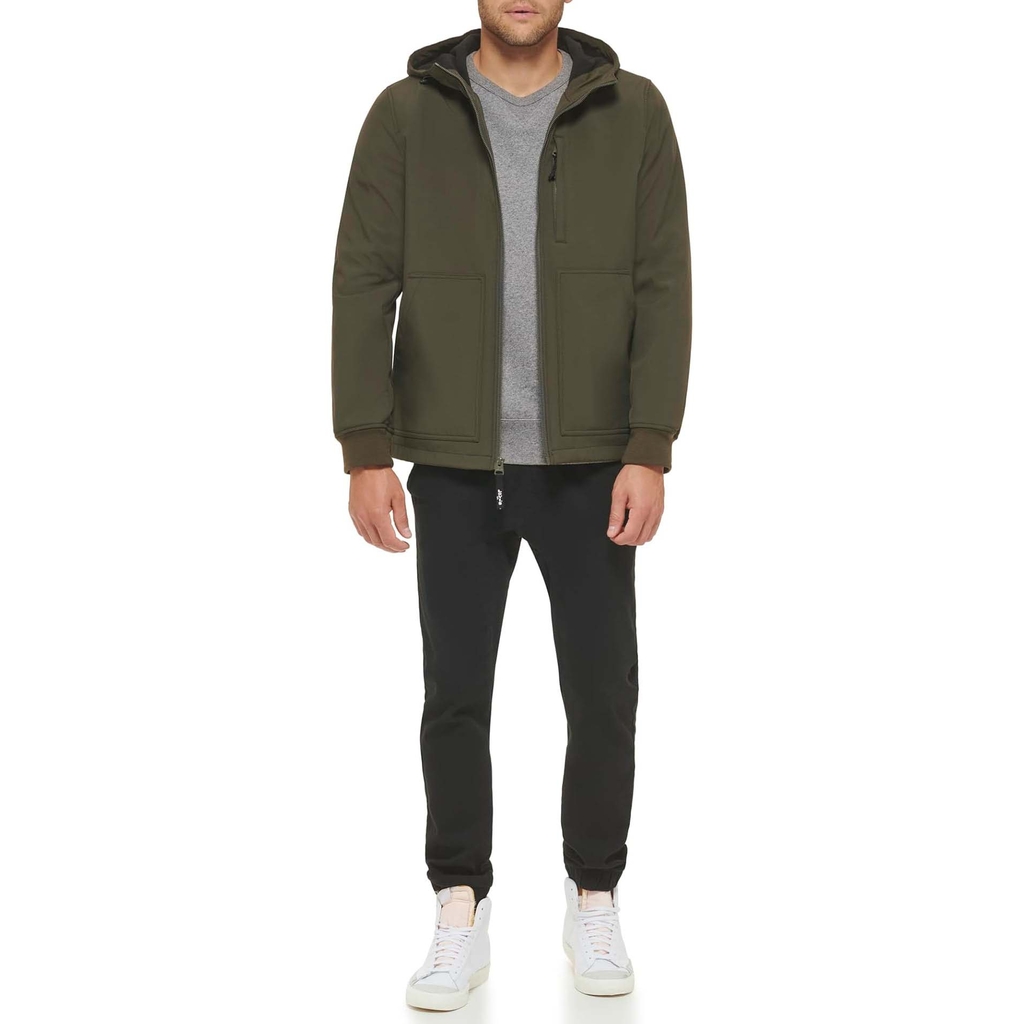 Áo Khoác Levi's Chính Hãng - Water-Resistant Soft Shell Trail Hoodie Jacket - Màu đen | JapanSport LM3OP196-olv