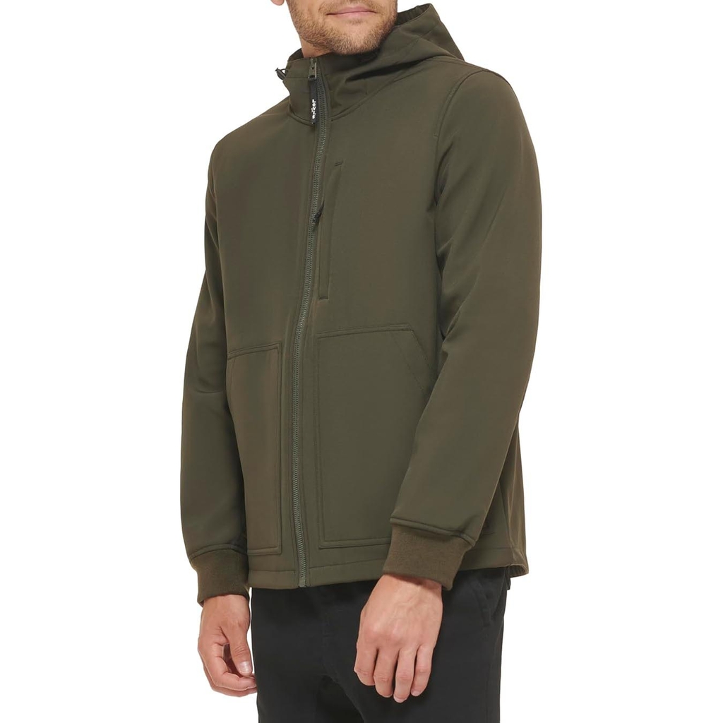 Áo Khoác Levi's Chính Hãng - Water-Resistant Soft Shell Trail Hoodie Jacket - Màu đen | JapanSport LM3OP196-olv