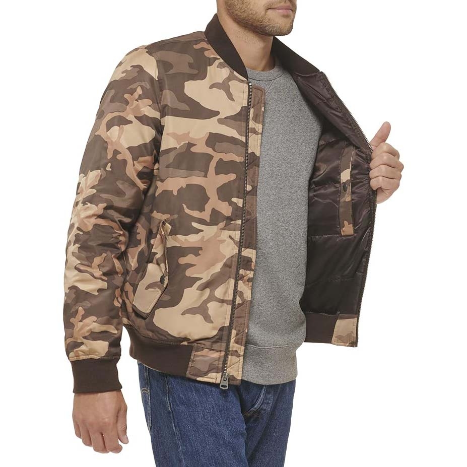 Áo Khoác Levi's Chính Hãng - MA-1 Flight Lightweight Zip-Up Bomber Jacket - Màu cam | JapanSport LM2RN192-bwc