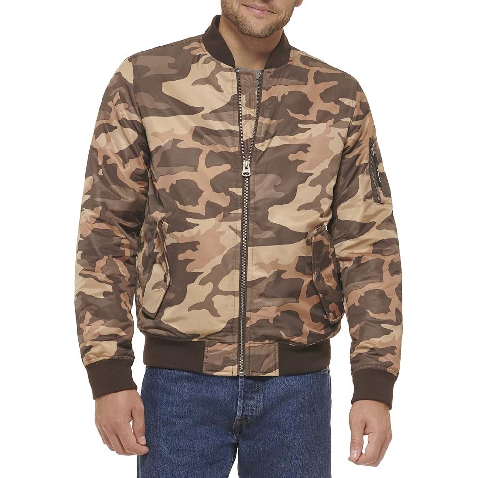 Áo Khoác Levi's Chính Hãng - MA-1 Flight Lightweight Zip-Up Bomber Jacket - Màu cam | JapanSport LM2RN192-bwc