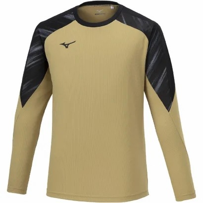 Áo Dài Tay Nam Mizuno Chính Hãng - Long Sleeve Field Shirt - Màu Be | JapanSport P2MAA506-49