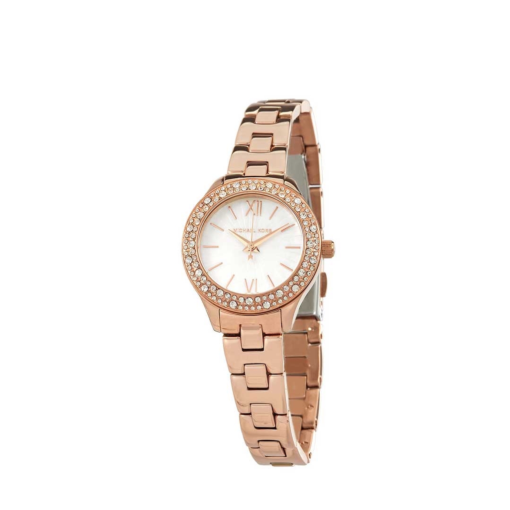Đồng hồ Michael Kors Chính hãng - Liliane Quartz Crystal White Dials Watch 28 mm | JapanSport MK4558