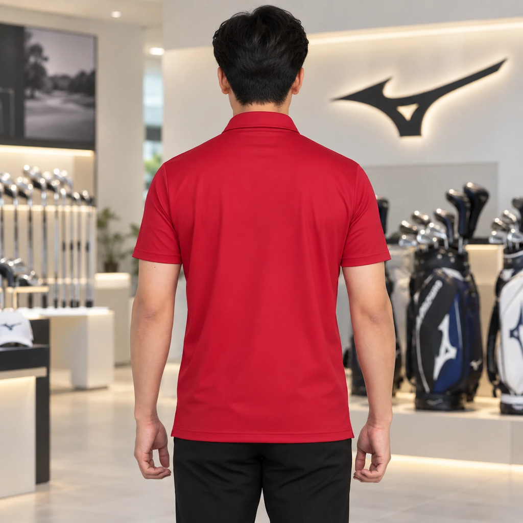 Áo Polo Mizuno Chính Hãng - Basic Men's Short Sleeve - Màu Đỏ | JapanSport E2MAAA0163