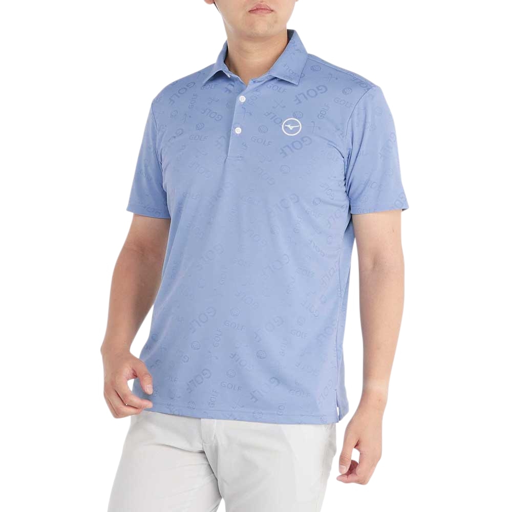 Áo Polo Mizuno Chính Hãng - Jacquard Stretch Polo - Màu xanh | JapanSport E2MAB018-23
