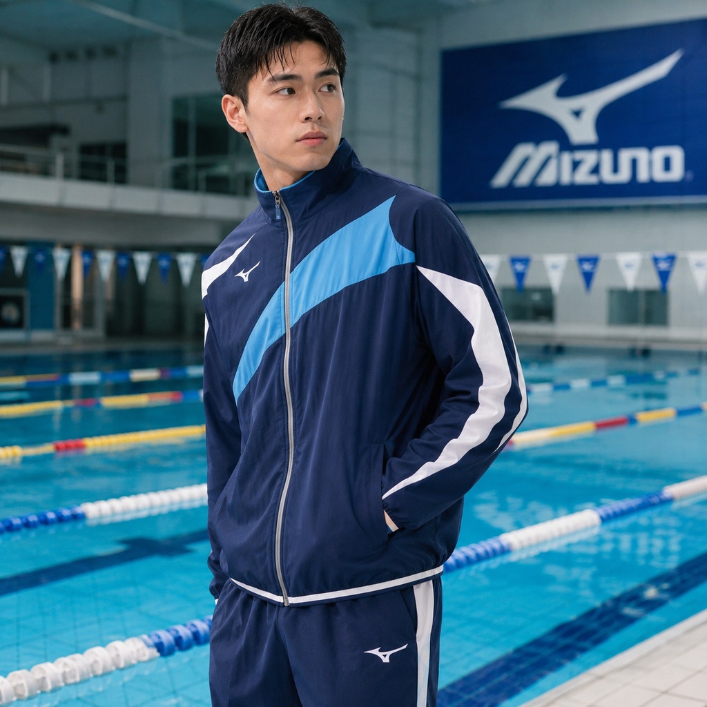Áo Khoác Mizuno Chính Hãng - Swimwear Unisex Training Cross Shirt - Màu Xanh | JapanSport N2JC9001-14