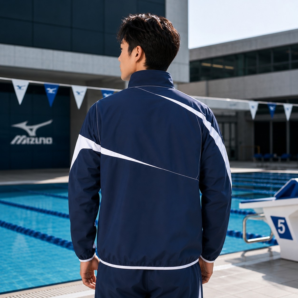 Áo Khoác Mizuno Chính Hãng - Swimwear Unisex Training Cross Shirt - Màu Xanh | JapanSport N2JC9001-14