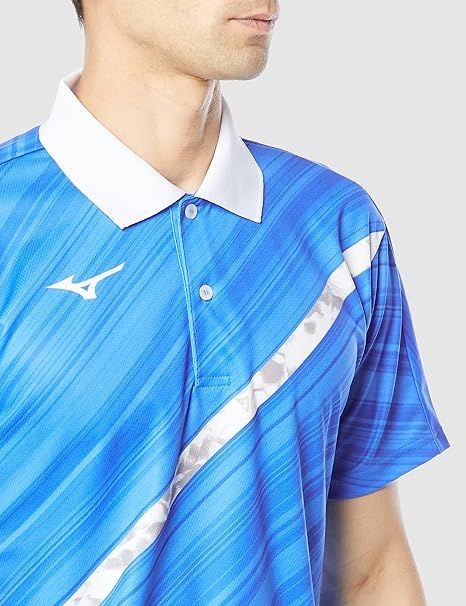 Áo Polo Nam Mizuno Chính Hãng - Tennis Wear Game Shirt - Màu Xanh | JapanSport 62JA1503-22