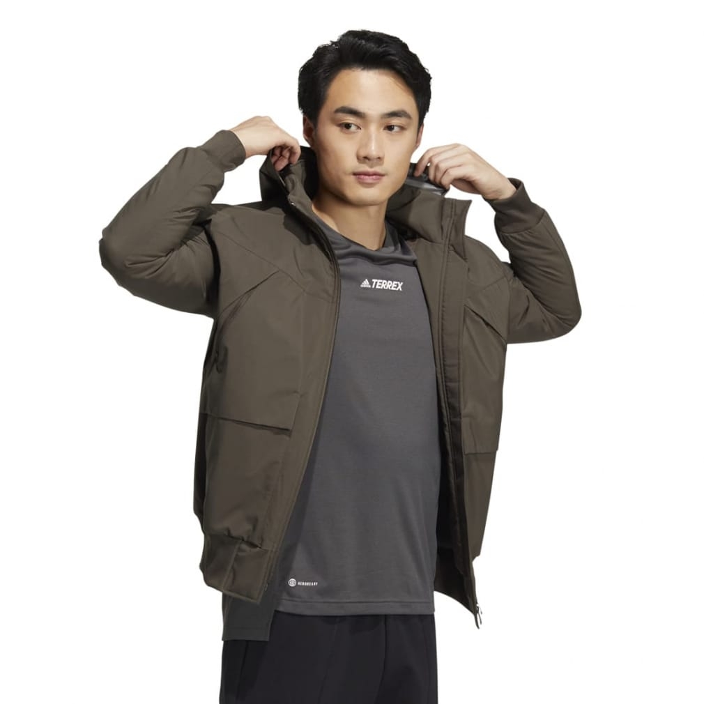 Áo Khoác Adidas Nam Chính Hãng - MTRACKHB Padded - Xám | JapanSport HR5225