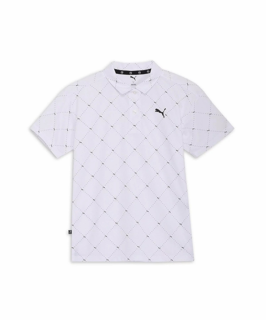 Áo Golf Polo Puma Nữ Chính Hãng - SB Argyle AOP Short - Màu Trắng | Japansport 633368-03