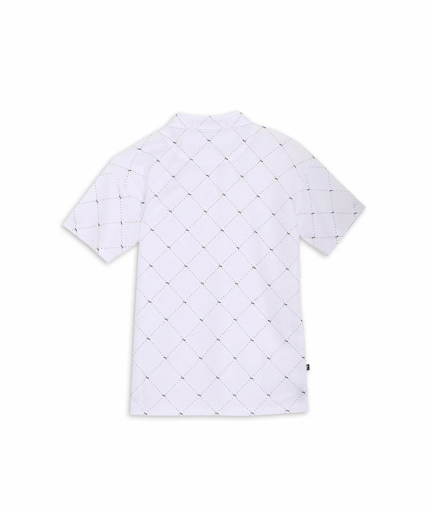 Áo Golf Polo Puma Nữ Chính Hãng - SB Argyle AOP Short - Màu Trắng | Japansport 633368-03