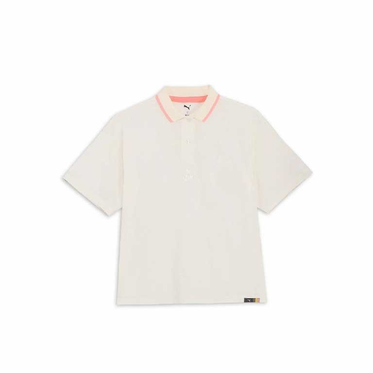 Áo Polo Puma Chính Hãng - Women's short-sleeved ribbed collar golf polo shirt FOG - Màu Trắng | JapanSport  633352-04