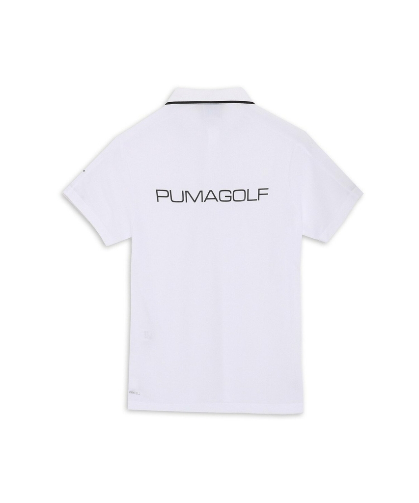 Áo Polo Puma Chính Hãng - SPORTS BASIC PRINT LINE POLO - Màu Trắng | JapanSport 633321-03