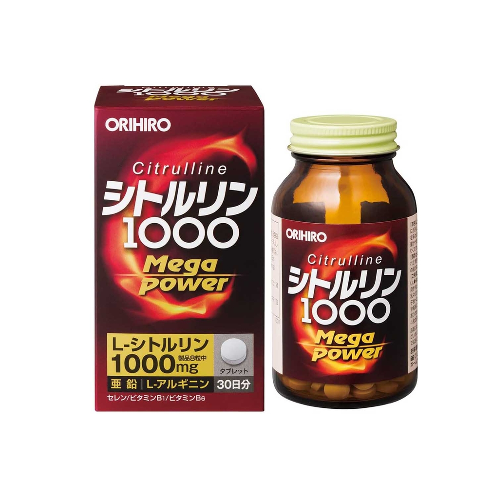 Viên uống bổ sung năng lượng Orihiro Mega Power Citrulline 1000mg 240 viên Nhật Bản | JapanSport