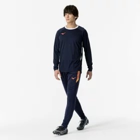Áo Khoác Mizuno Chính Hãng - Long Sleeve Shirt - Màu Xanh | JapanSport  P2MAA505-14