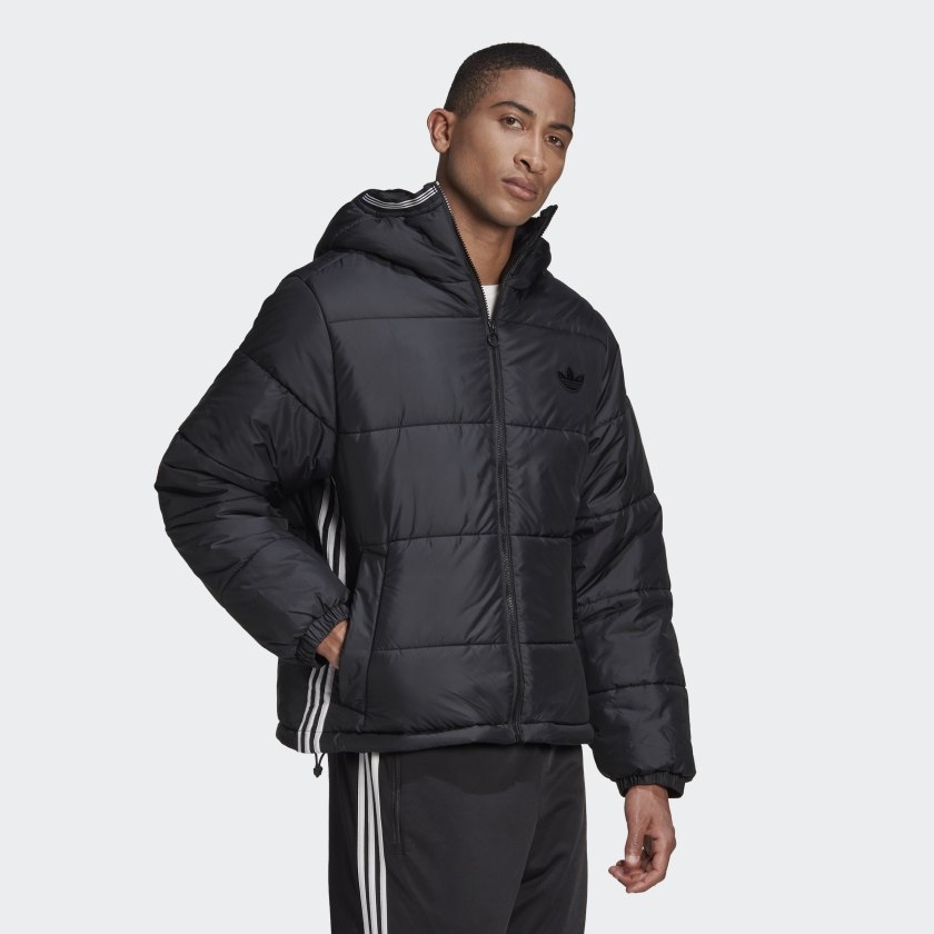 Áo Khoác Adidas Chính Hãng - PADDED HOODED PUFFER JACKET - Đen | JapanSport GE1291