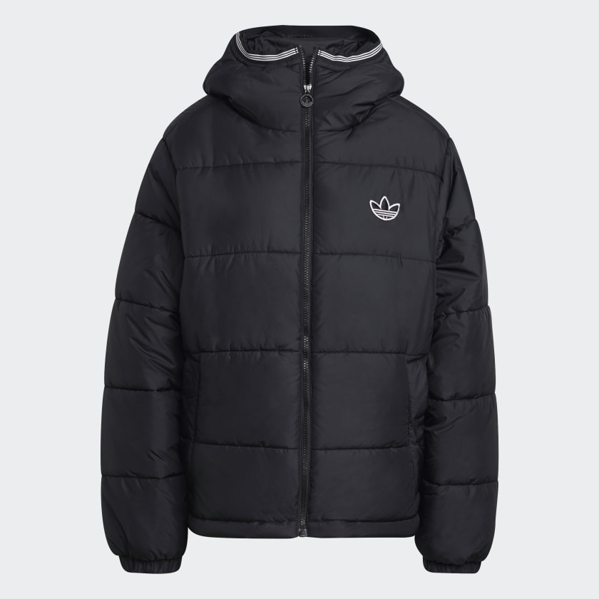 Áo Khoác Adidas Chính Hãng - PADDED HOODED PUFFER JACKET - Đen | JapanSport GE1291