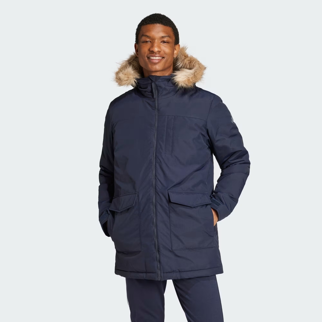 Áo Khoác Adidas Nam Chính Hãng - UTILITAS HOODED PARKA - Navy | JapanSport GT1701