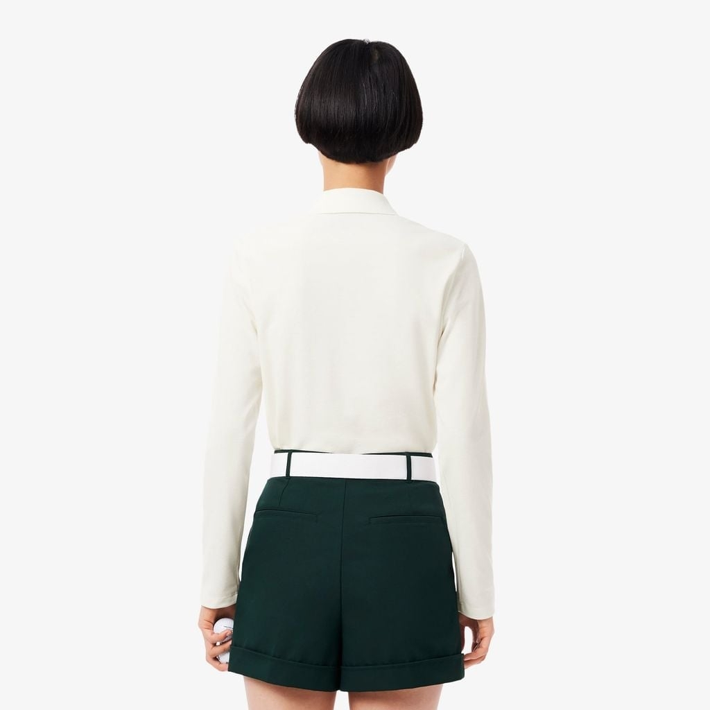 Áo Polo Lacoste Chính hãng - Lacoste Women's Loose Fit Golf Polo Shirt - Màu Trắng | JapanSport PF4567-51-70V