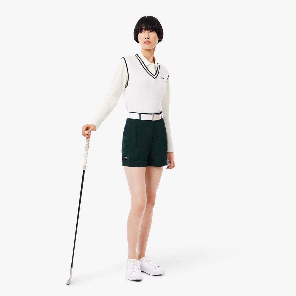 Áo Polo Lacoste Chính hãng - Lacoste Women's Loose Fit Golf Polo Shirt - Màu Trắng | JapanSport PF4567-51-70V