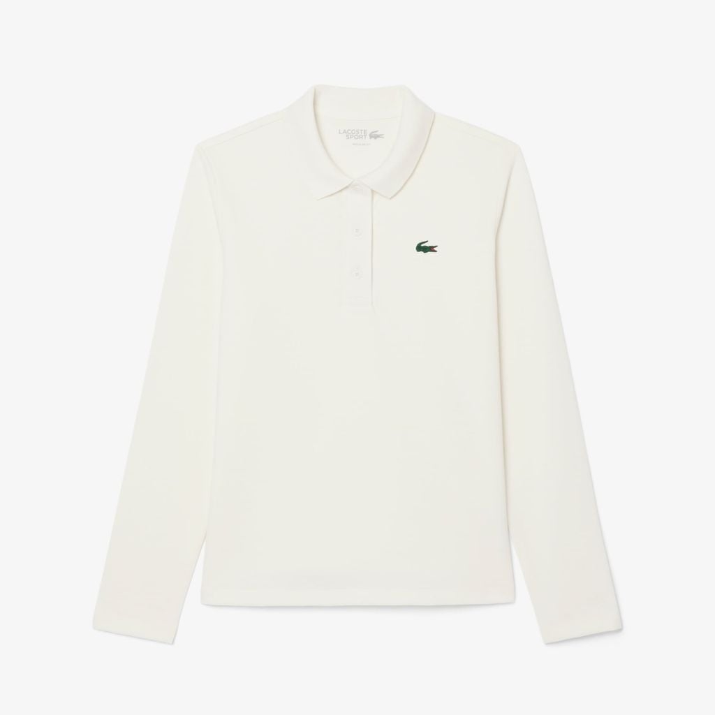 Áo Polo Lacoste Chính hãng - Lacoste Women's Loose Fit Golf Polo Shirt - Màu Trắng | JapanSport PF4567-51-70V