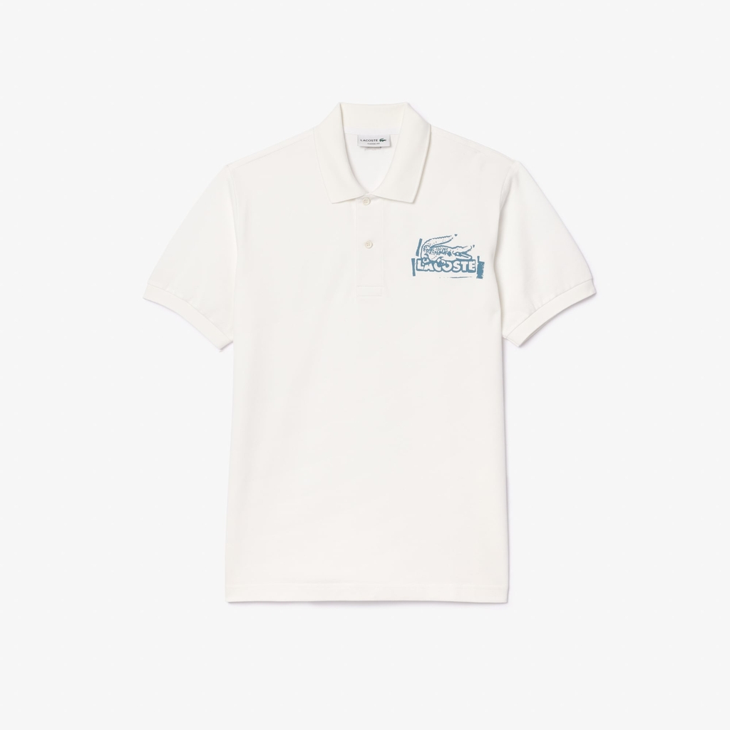 Áo Polo Lacoste Chính hãng -  Classic Fit Printed L.12.12 - Màu Trắng | JapanSport PH0285-51-CPI
