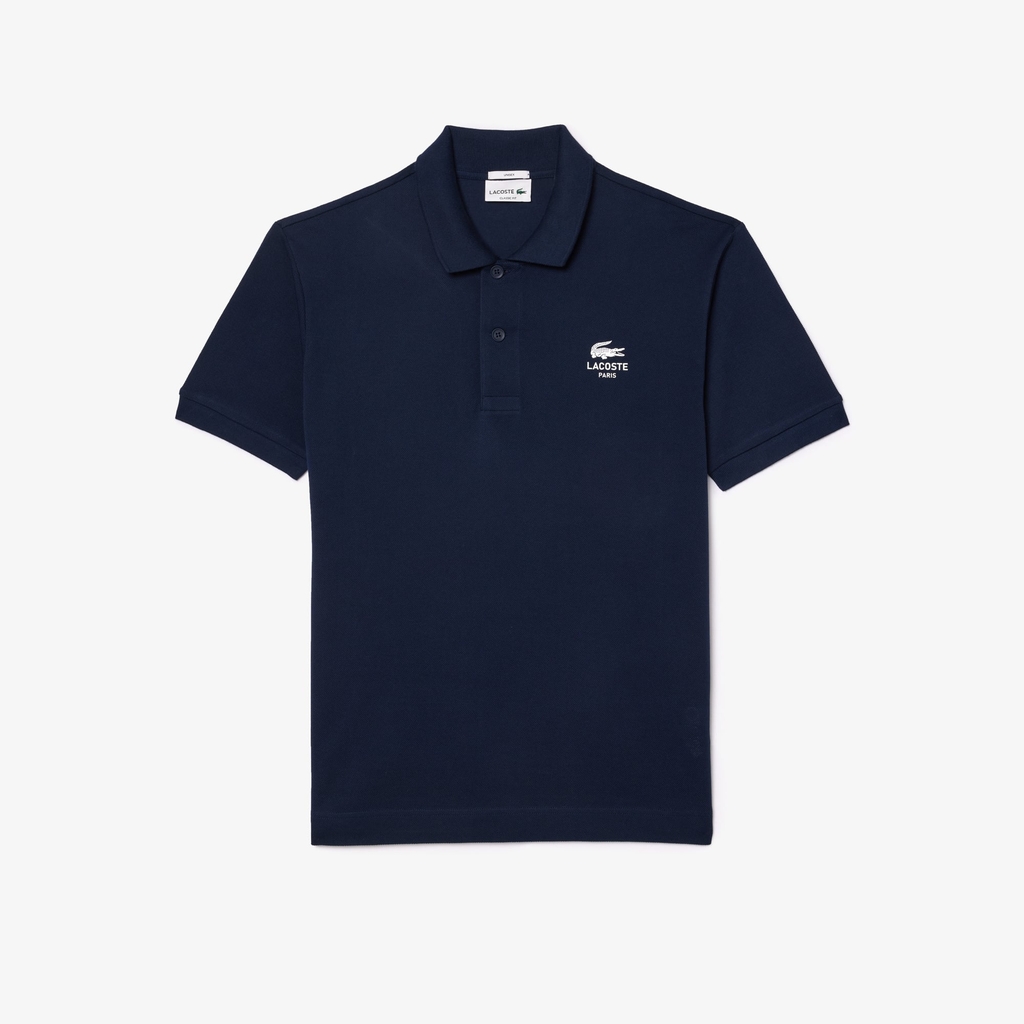 Áo Polo Lacoste Chính hãng - Lacoste Unisex L.12.12 Dáng Cổ Điển Họa Tiết In - Màu Xanh | JapanSport PH2723-51-166