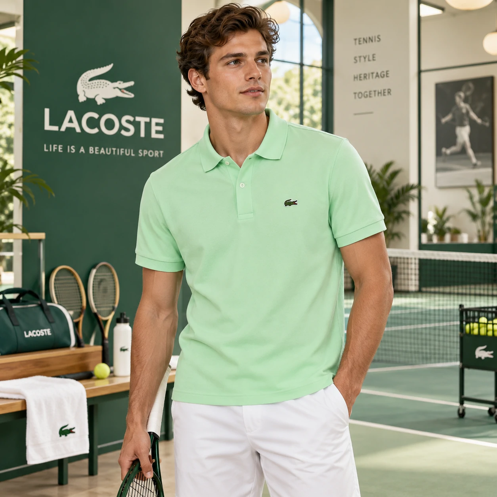 Áo Polo Lacoste Nam Chính hãng - Slim Fit L.12.12 Piqué Polo - Màu Xanh | JapanSport PH4012-51-OVZ
