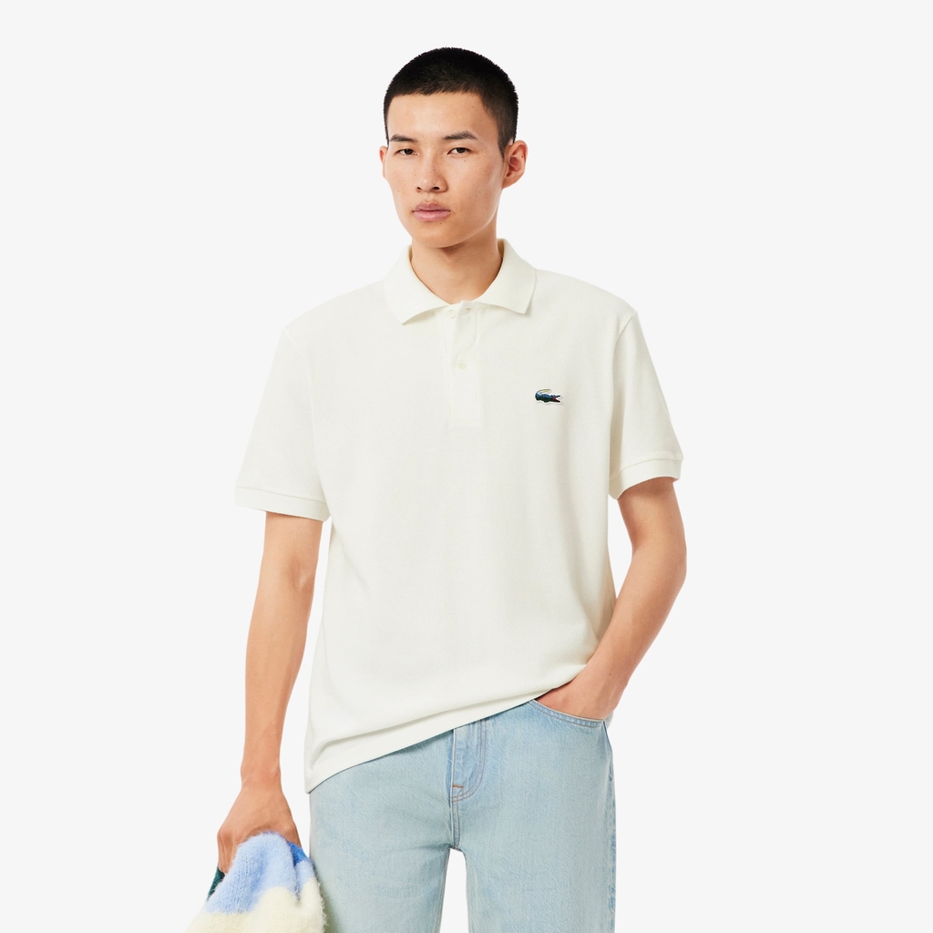 Áo Polo Lacoste Chính hãng - Lacoste Nam Dáng Cổ Điển Landscape Crocodile - Màu Trắng | JapanSport PH5881-51-70V