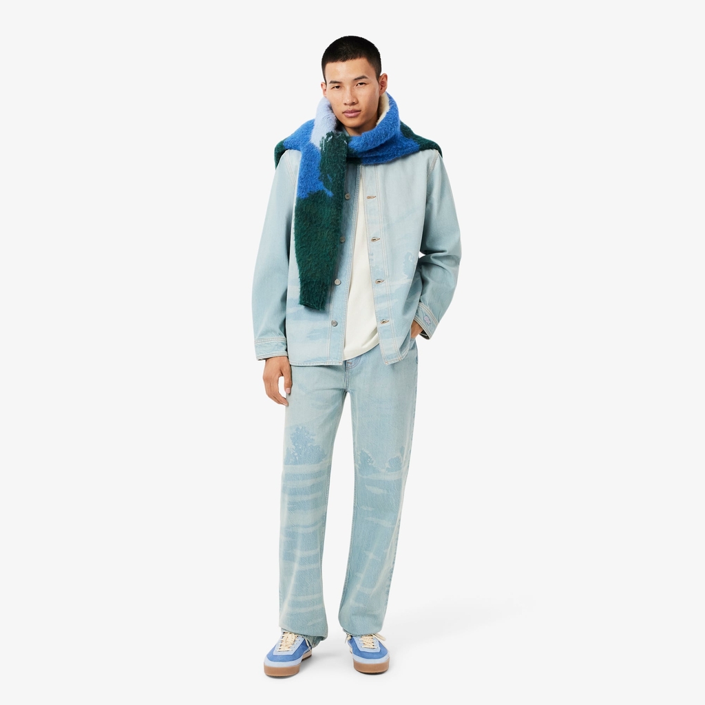 Áo Polo Lacoste Chính hãng - Lacoste Nam Dáng Cổ Điển Landscape Crocodile - Màu Trắng | JapanSport PH5881-51-70V