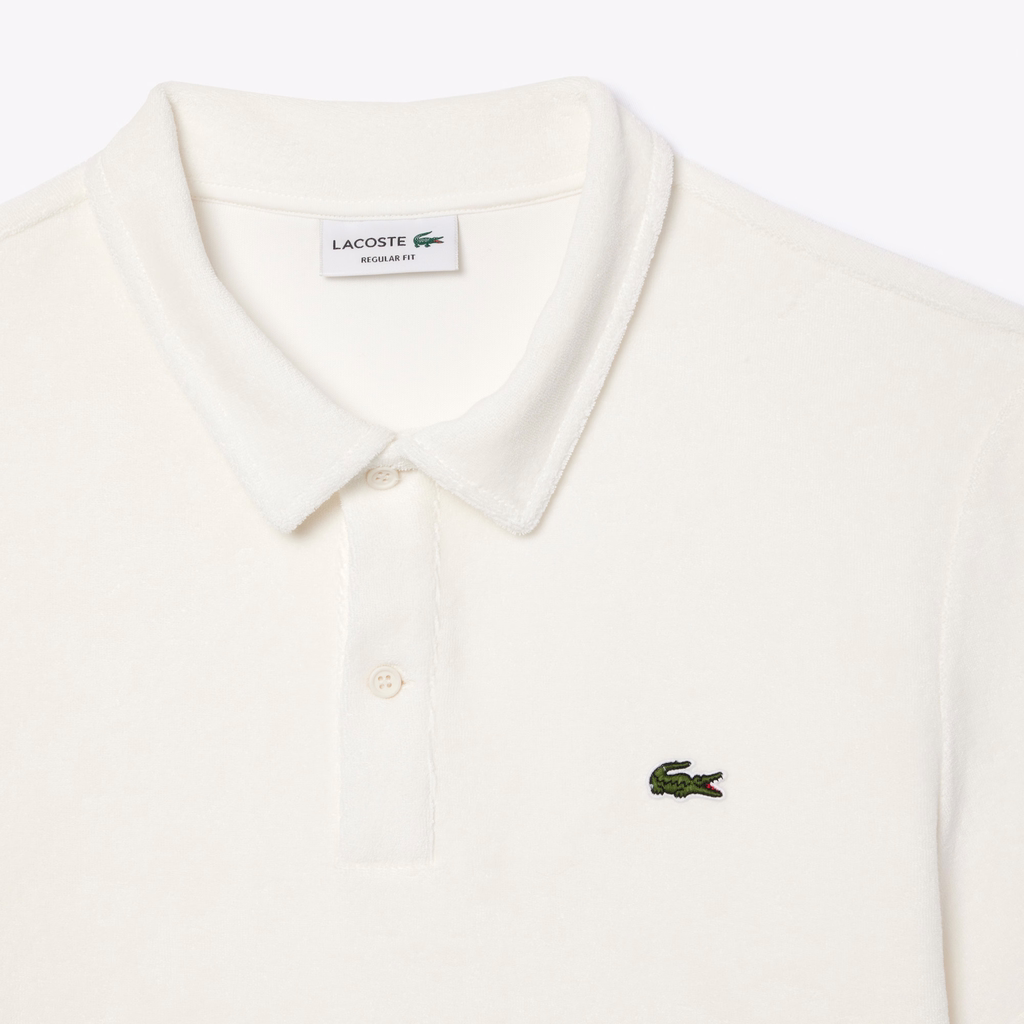 Áo Polo Lacoste Chính hãng - Men's Regular Fit Terry Polo - Màu Trắng | JapanSport PH7571-51-70V