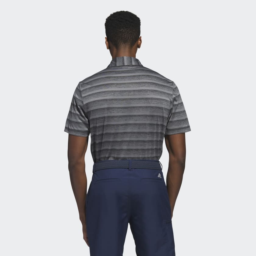 Áo Polo Adidas Nam Chính Hãng - TWO-COLOR STRIPED POLO - Xám | JapanSport HR7981