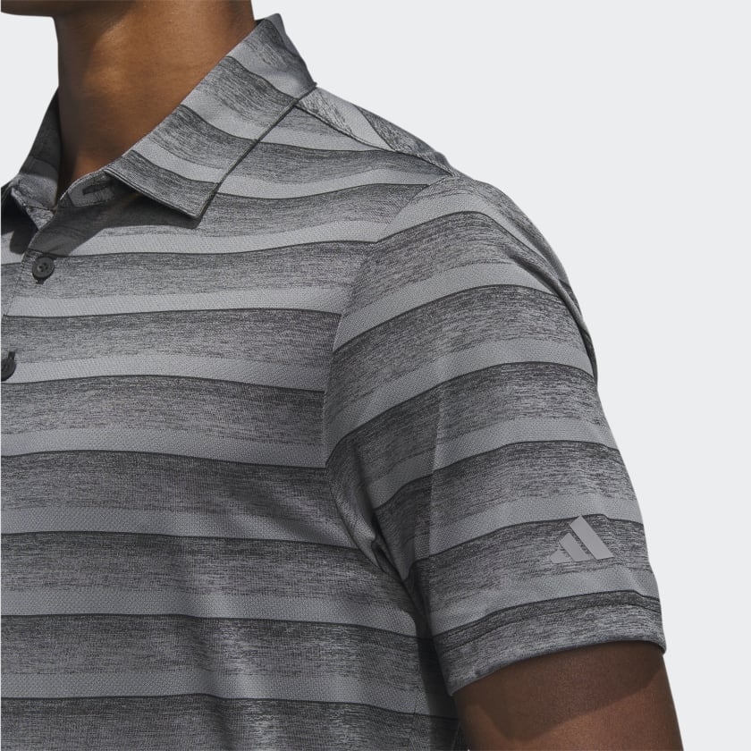 Áo Polo Adidas Nam Chính Hãng - TWO-COLOR STRIPED POLO - Xám | JapanSport HR7981