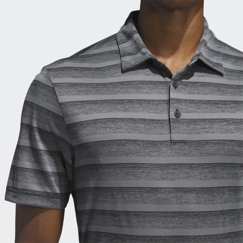 Áo Polo Adidas Nam Chính Hãng - TWO-COLOR STRIPED POLO - Xám | JapanSport HR7981