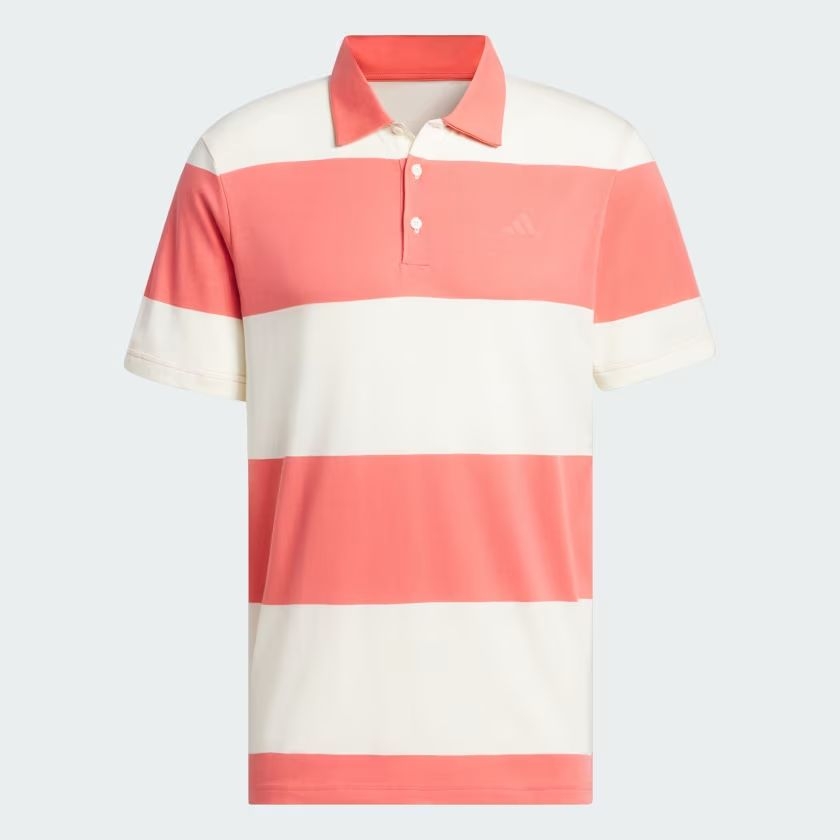 Áo Polo Adidas Nam Chính Hãng - RUGBY STRIPED POLO SHIRT COLORBLOCK - Trắng/Cam | JapanSport IU4357