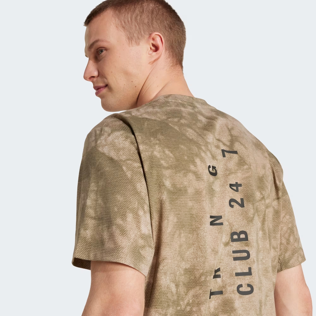 Áo Phông Adidas Nam Chính Hãng - PrimeLift Graphic Tee - Màu Be  | JapanSport JX6286