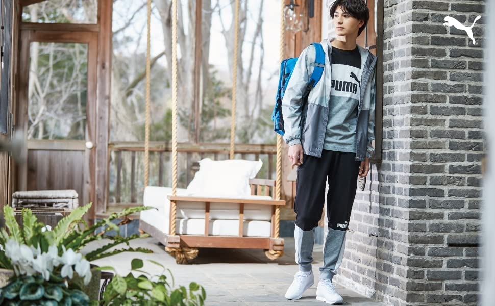 Quần dài Puma Chính hãng - ESS + BLOCK Nam - Xanh/Trăng | JapanSport 849537_64