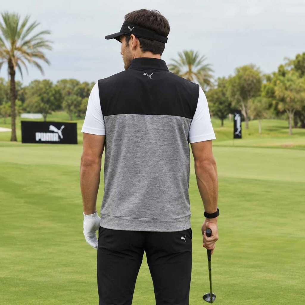 Áo Khoác Puma Nam Chính Hãng - Cloudspun Colorblock Vest - Màu xám | JapanSport 537465_01