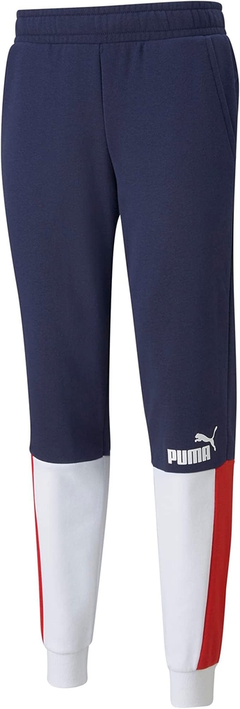 Quần Puma Nam Chính Hãng - ESS+ BLOCK Men's Sweatpants - Xanh/Trắng/Đỏ | JapanSport 849537-06